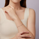 925 Sterling Silver Plated White Gold Adjustable Bracelet for Women-7