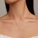 925 Sterling Silver Necklace with Pavé Setting CZ - Adjustable Length, Platinum Plated - Women's Jewelry-6