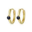 925 Sterling Silver Pavé Setting CZ Gold Plated Earrings for Women-3