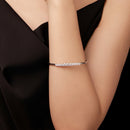 925 Sterling Silver & Moissanite White Gold Plated Bracelet with 0.5cm Moissanite for Women-6