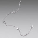 925 Sterling Silver White Gold Plated 21cm Pavé CZ Bracelet for Women-3