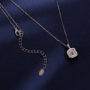925 Sterling Silver Moissanite 1.4x1.0cm White Gold Plated Necklace 40+5cm for Women-4