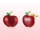 925 Sterling Silver Enamel Plated Gold Earrings-6