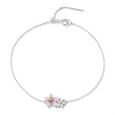 S925 Sterling Silver Adjustable Flower Bracelet for Women-4
