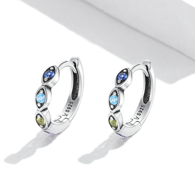 925 Sterling Silver Pavé Setting Earrings with CZ Stone - 0