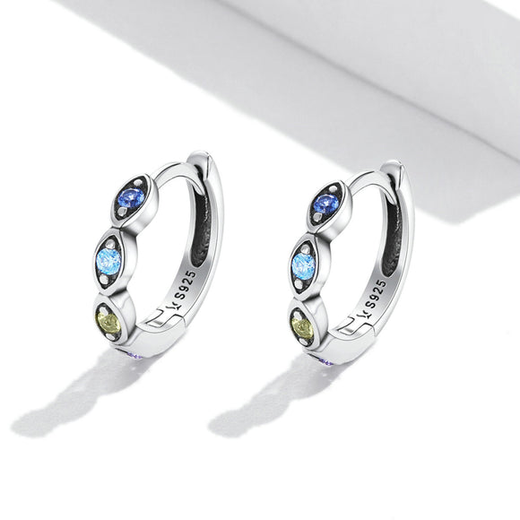 925 Sterling Silver Pavé Setting Earrings with CZ Stone