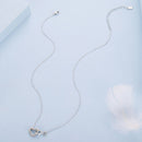 925 Sterling Silver Necklace with Pavé Setting CZ, 40+5cm, Plated White Gold, Women-4