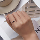 925 Sterling Silver Oxidized CZ Pavé Ring for Women-6