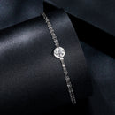925 Sterling Silver 0.50 Carat Moissanite Bracelet for Women - 15+6cm - Plated White Gold-3