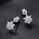 925 Sterling Silver Moissanite 0.10 Carat Earrings for Women-3