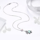 925 Sterling Silver Necklace 38-45cm with 3.1*1.3cm Pendant for Women-5