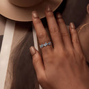 925 Sterling Silver Enamel Ring Size 6 for Women-8