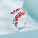 925 Sterling Silver Ring with White Gold Plating for Women - Style E-2