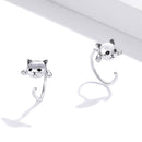 925 Sterling Silver Earrings with Pavé Setting and CZ Stones-3