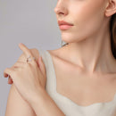 925 Sterling Silver Pavé Setting CZ White Gold Ring for Women-6