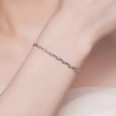 925 Sterling Silver Platinum Plated Bracelet 160+50mm for Women-5