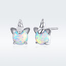 S925 Sterling Silver Earrings with Translucent Opal-4