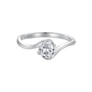 925 Sterling Silver 5mm Moissanite Ring for Women-2