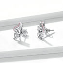 925 Sterling Silver Earrings with CZ in Pavé Setting-5