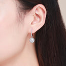 925 Sterling Silver Plated Platinum Pavé Setting CZ Earrings-6