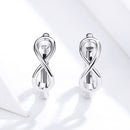 925 Sterling Silver Earrings - 1.2*0.4cm, Platinum Plated for Women-2
