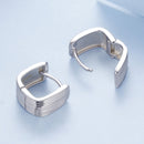 925 Sterling Silver Earrings for Women with White Gold Plating - 1.1cm x 0.7cm-4