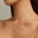 S925 Sterling Silver Adjustable Necklace with CZ Pendant for Women-8