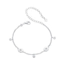 925 Sterling Silver & Plated White Gold CZ Bracelet-1