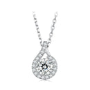 925 Sterling Silver Moissanite Necklace with CZ, 400mm Length, 15x10mm Pendant for Women-2