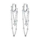 925 Sterling Silver Pavé Setting CZ Earrings for Women-2