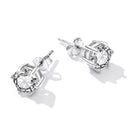 925 Sterling Silver Pavé Set CZ Earrings for Women - 0.5x0.5 cm-5