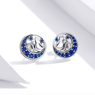 925 Sterling Silver Oxidized CZ Pavé Earrings - 0