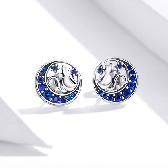 925 Sterling Silver Oxidized CZ Pavé Earrings