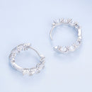 925 Sterling Silver Earrings with Pavé Setting CZ for Women-4