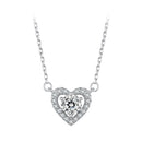 925 Sterling Silver Moissanite 0.5 Carat Necklace with CZ for Women-3