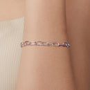 925 Sterling Silver White Gold Plated 15+6cm Adjustable Bracelet for Women-8