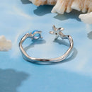 925 Sterling Silver Ring with White Gold Plating, 0.16cm Width for Women-5