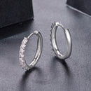 925 Sterling Silver Moissanite 0.03ct White Gold Plated Earrings 1.6cm for Women-5