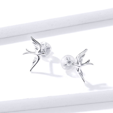 925 Sterling Silver Earrings 0.7*1.2cm for Women - 0