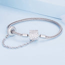 925 Sterling Silver Bracelet 17cm with Pavé Setting CZ for Women-4