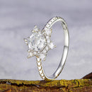 925 Sterling Silver White Gold Plated Ring with Pavé Set CZ, Size 6.0-4