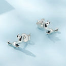 925 Sterling Silver Oxidized Earrings - 7*11mm for Women-4