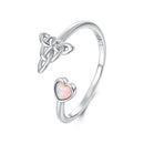 925 Sterling Silver Synthetic Opal White Gold Plated Ring for Women-1