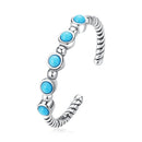 925 Sterling Silver Turquoise Oxidized Silver Ring-1