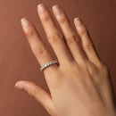 925 Sterling Silver 3mm Moissanite Ring for Women Size 6-7