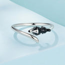 925 Sterling Silver Enamel Oxidized Silver Ring for Dogs-3
