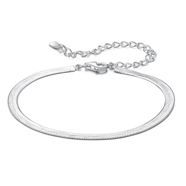 925 Sterling Silver Plated White Gold Bracelet for Unisex