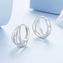 925 Sterling Silver Earrings with White Gold Plating, 1.3*0.6 cm, For Women-1