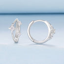 925 Sterling Silver Earrings with Pavé Setting CZ in White Gold for Women-4