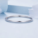 925 Silver & Platinum Pavé Setting CZ Bracelets, Size 17.0 mm for Women-7